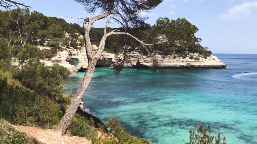 Cala Mitjana - Beach in south side of the island